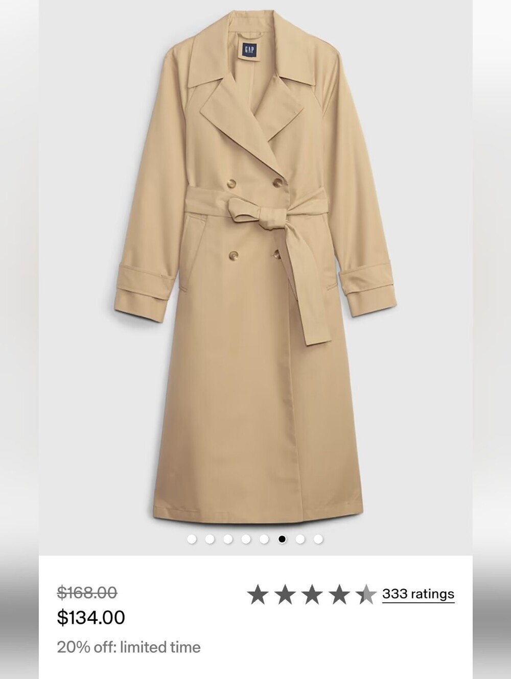 GAP Women's Trench Jacket